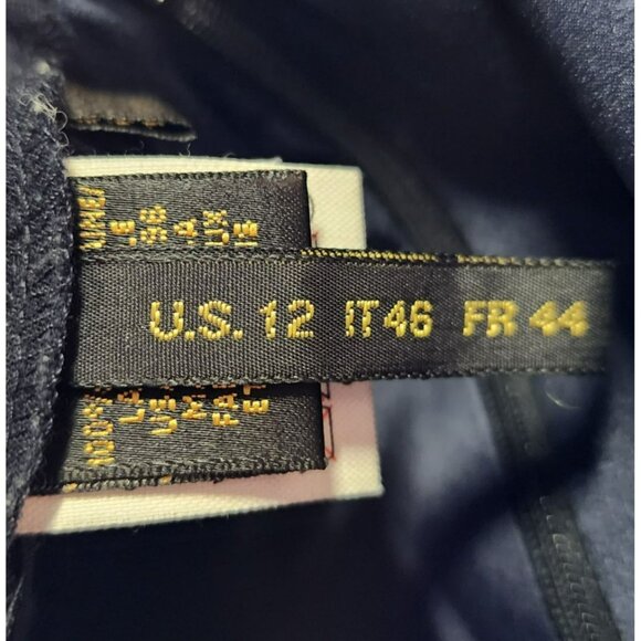 Donna Karan Skirt Size 12 Black Wool Zip Closure Tailored Fit Designer Staple - Picture 4 of 9